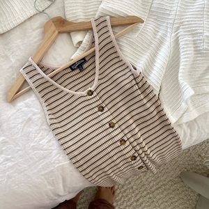 Striped knit tank